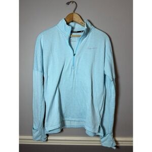 Nike Running Top Womens Size Medium Blue Dri-Fit  1/4 Zip